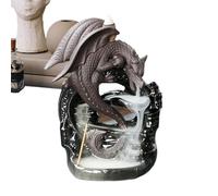 Incienso de cerámica de dragón, soporte para palitos de pterosaurio, quemador de incienso de reflujo con estatua, decoración del hogar y dormitorio con meditación, exhibición de sala de yoga