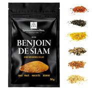 Incienso de Resina 100% Natural Sagrado Puro en Grano 50g- 100g para Fumigación, Quemador de Perfume o Incensario - Alternativa a Incienso en Barra o Cono (benjuí de Siam, 50 gr)