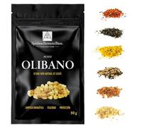 Incienso de Resina 100% Natural Sagrado Puro en Grano 50g- 100g para Fumigación, Quemador de Perfume o Incensario - Alternativa a Incienso en Barra o Cono (Olibano, 50 gr)