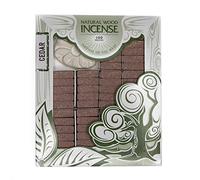 Incienso de Santa Fe - Cedar Natural Wood Incense Bricks with Sunburst Style Burner, 100 Count