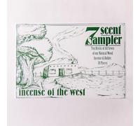 Incienso de Santa Fe - Muestra de incienso de madera natural de 7 aromas con quemador, incluye piñón, cedro, enebro, nogal, aliso, mezquita y bálsamo de abeto (70 ladrillos) - Fabricado en los Estados