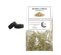 Incienso Litúrgico en Grano, 100g, con 2 Pastillas de Encendido, Aroma Sagrado (Olíbano)