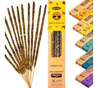 Incienso Natural, 8/10 Varillas de Incienso orgánico, inciensos Naturales Hechos a Mano, varitas de Larga duración 60 Minutos, 25gramos/Caja,1 cajetilla Vainilla : Tiene un Efecto vigorizante