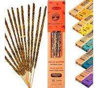 Incienso Natural - 8 o 10 Varillas de Incienso orgánico Ullas - inciensos Naturales Hechos a Mano - varitas de Larga duración (60 min) (25gr/Caja) -1 cajetilla (Palo Santo para Limpieza Energética)