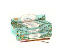 Incienso Natural Exclusive Masala - Pack Incienso 6 Paquetes de 15 gr - Contiene Aceites Naturales - Duración Prolongada - Ideal aromaterapia energetica - Palo Santo & Salvia - Aktual