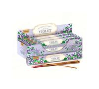 Incienso Natural Exclusive Masala - Pack incienso 6 Paquetes de 15 gr - Contiene Aceites naturales - Hecho en la India - Duración Prolongada - Ideal aromaterapia energetica - Violeta Vibrante - Aktual