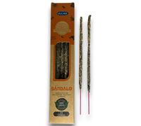 Incienso Orgánico - ULLAS - Hecho a Mano - 25gr - Hecho en India - 100% Natural - 1 cajetilla (Sándalo)
