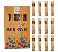 Incienso Palo Santo Natural Orgánico sin Tóxicos, 1 Caja Grande de Incienso - 12 Cajetillas de 50 g Cada Una (Total 600 g), Aroma Duradero y Natural.(Palo Santo)
