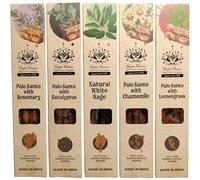 Incienso Palo Santo Surtido 5 Aromas - Pack 5 Cajas con 8 Palos Cada Una (40 Total) - Incienso Natural para Hogar, Meditación y Relax - Aroma Duradero(ORKAY)