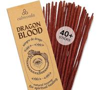 Incienso Resina Sangre de Drago - (40+ Varitas Incienso, 9 Pulgadas) Sin Carbón, Resina Natural Gruesa | Dulce, Picante y Ambarado | Sahumerio Limpieza Energética (Duración 45 min+)