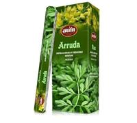 Incienso Ruda AUM Fragrances - Caja de 6 cajitas de Incienso de 20 barritas - contra la Envidia y Vibraciones Negativas - HOSTENATURA