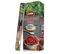 Incienso Ruda, Sal Gruesa y Pimienta AUM Fragrances - Caja de 6 cajitas de Incienso de 20 barritas - contra Mal de Ojo y energías negativas - HOSTENATURA