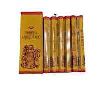 Incienso SAC Buda Buddha Afortunado - Set de 6 paquetes hexagonales