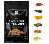 Incienso Sagrado Ángeles y Arcángeles - Resina Eritrea en Granos - Fumigación y Oraciones Sagradas, Intenciones Divinas - Alternativa Barra-Cono - Fabricación Artesanal (Arcángel San Gabriel, 100 gr)