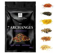 Incienso Sagrado Ángeles y Arcángeles - Resina Eritrea en Granos - Fumigación y Oraciones Sagradas, Intenciones Divinas - Alternativa Barra-Cono - Fabricación Artesanal (7 Arcángeles, 100 gr)