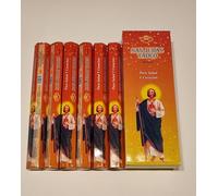 Incienso San Judas Tadeo| Fe, Esperanza y Resolución de Causas Difíciles | Set de 6 Paquetes Hexagonales (120 Varillas 100% Artesanales)