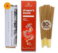 Incienso Sangre de Drago Perú - (80 inciensos) Sin Carbon Incienso Natural sin toxicos, Flor Reciclada | Notas Dulces, Ámbar Picantes | Dragons Blood Incienso para Limpiar la casa de Malas energia