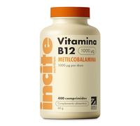 Incite Nutrition Comprimidos de Vitamina B12 1000 mcg. Suministro para más de 1 Año de Metilcobalamina. Aumento de la Energía y Apoyo al Sistema Nervioso. Sin OGM y Aptos para Vegetarianos y Veganos