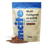 Incite Nutrition Multi Colágeno en Polvo Sabor Chocolate 400 g. Colágeno Tipo 1, 2, 3 y 5. Suplemento para la Piel, las Articulaciones, los Huesos, el Cabello, las Uñas y la Recuperación Muscular.