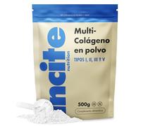 Incite Nutrition Multi Colágeno en Polvo Sin Sabor 500 g. Colágeno Tipo 1, 2, 3 y 5. Suplemento para la Piel, las Articulaciones, los Huesos, el Cabello, las Uñas y la Recuperación Muscular.