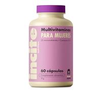 Incite Nutrition Multivitamínico para Mujeres. 60 Cápsulas. Fórmula con 22 Vitaminas y Minerales Esenciales + Coenzima Q10. Apoyo Inmune, Energía, Salud Ósea, Armonía Hormonal. Apto para Vegetarianas