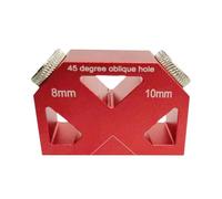 Inclined Hole Locator - 45 Degree Woodworking Drilling Jig, Angled Hole Positioning Tool, Furniture Cabinet Frame Deck Stair Handrail Craft Home Improvement Carpentry Drill Guide Accessory