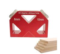 Inclined Hole Locator - Hole Drill Guide Jig, 45-Degree Precision Woodworking Drilling Jig, Holes Drill Guide Tool, Inclined Holes Positioner For Furniture Frames Crafts Cabinet Deck Home Stairs