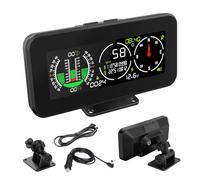 Inclinómetro de coche GPS Digital HUD Pitch Angle Slope Meter MPH Velocímetro con brújula para Off-Road SUV Vehículos