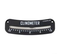 Inclinómetro de doble escala 25-0-25 para seguridad de avalanchas y clasificación de senderos, medidor de pendiente portátil ABS con diseño compacto de 2.75 pulgadas, negro (10-0-10 (grande)