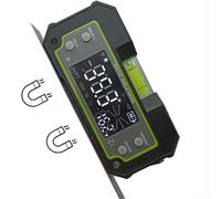 Inclinómetro digital con medidor de ángulo LCD de doble eje con retención de datos y apagado automático, parte trasera magnética para superficies metálicas, recarga tipo C (DC170W)