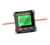 Inclinómetro digital de alta precisión, cuerpo ABS, apagado automático, ángulo de retención de datos, medidor para medición precisa, inclinómetro digital con sensores de alta precisión, ABS recargable