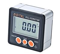 Inclinómetro Digital Geevorks 4 * 90° Inclinómetro Digital Magnetico Electrónico,Buscador De Angulo con Base Magnética,Medidor de Angulos, Electronic Prolongador Aluminio Aleación Shell Bevel Box