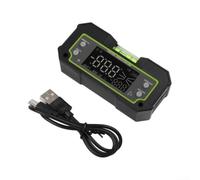 Inclinómetro digital, medidor de ángulo dual con base magnética y recarga tipo C, transportador LCD para medición de 4 x 90 ° (DC170 W)