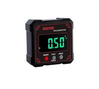 Inclinómetro digital portátil con clasificación IP54 y pantalla LCD transparente para medición precisa de ángulo en el sitio (rojo)