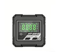 Inclinómetro magnético, probador de nivel HT-400 de 4 x 90 °, herramienta de medición de ángulo para aplicaciones de topografía de construcción (retroiluminación verde)