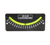 Inclinómetro, rango de 10-0-10/25-0-25/45-0-45 grados Clinómetro de vela para medición de pendiente y ángulo Construcción ABS Uso marino (45 grados)