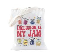 Inclusion Gift Neurodiversity Inclusion Is My Jam - Bolsa de mano para educación especial, profesor, concienciación sobre el autismo, Bolsa de inclusión, medium