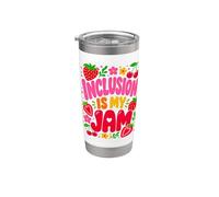 Inclusion Is My Jam Groovy Special Education Sped Teacher Vaso térmico de acero inoxidable de doble pared