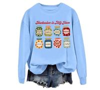 Inclusion Is My Jam - Sudadera de educación especial para profesores y autismo, para mujeres y hombres, azul celeste, XXL