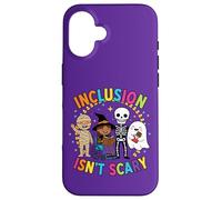 Inclusion ISN’t Scary Cute Halloween Kindness Carcasa para iPhone 16