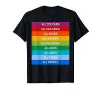 Inclusión Sociedad Moderna Diversidad Cultural Amor Arcoíris Camiseta