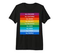 Inclusión Sociedad Moderna Diversidad Cultural Amor Arcoíris Camiseta Premium