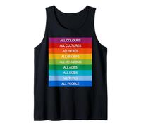 Inclusión Sociedad Moderna Diversidad Cultural Amor Arcoíris Camiseta sin Mangas
