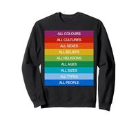 Inclusión Sociedad Moderna Diversidad Cultural Amor Arcoíris Sudadera