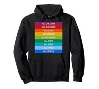 Inclusión Sociedad Moderna Diversidad Cultural Amor Arcoíris Sudadera con Capucha