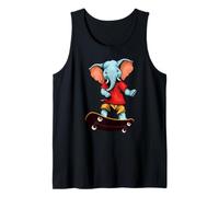 Incluso a los Elefantes Lindos Les Encanta el Skateboarding Camiseta sin Mangas