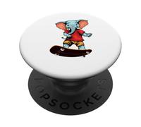 Incluso a los Elefantes Lindos Les Encanta el Skateboarding PopSockets PopGrip Adhesivo