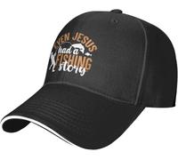 Incluso Jesús Tenía Una Historia De Peces Unisex Snapback Cap Clásico Sombrero Resistente Gorra De Béisbol para Running Aire Libre Deporte