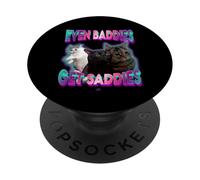 Incluso los malos se ponen tristes gato Divertido Meme PopSockets PopGrip Adhesivo