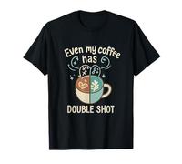 Incluso mi café tiene dos sabores Zodiac Latte Art Camiseta